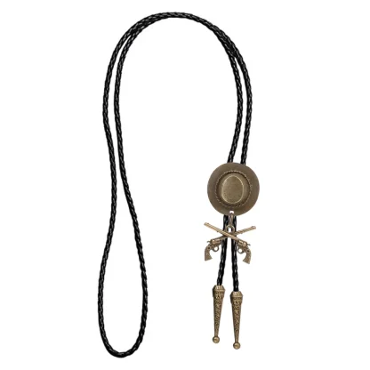 Bolo Tie with Double Gun and Cowboy Hat Design - Image 10