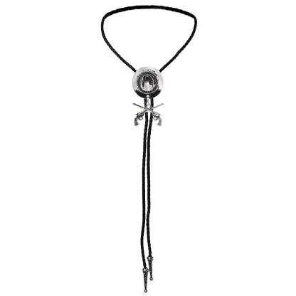 Bolo Tie with Double Gun and Cowboy Hat Design - Image 6