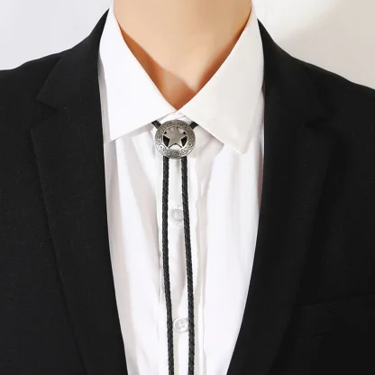 Retro Western Ties with Five-Pointed Star - Image 5