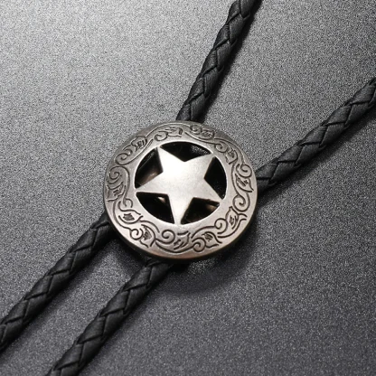 Retro Western Ties with Five-Pointed Star
