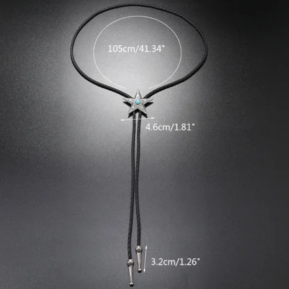 Star Shape Pendant Western Tie - Image 10