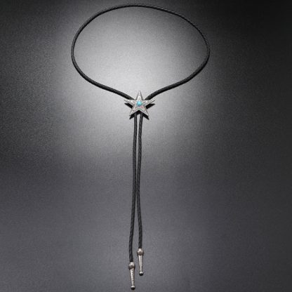 Star Shape Pendant Western Tie - Image 8