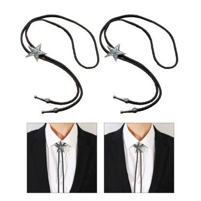 Star Shape Pendant Western Tie - Image 5