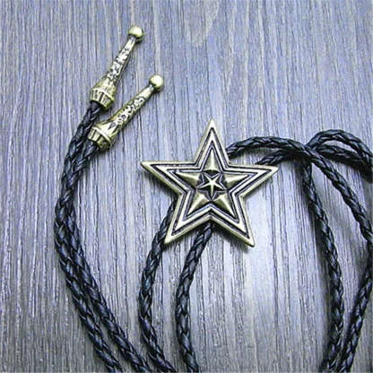 Western Tie with Five-pointed Star Pendant - Image 7