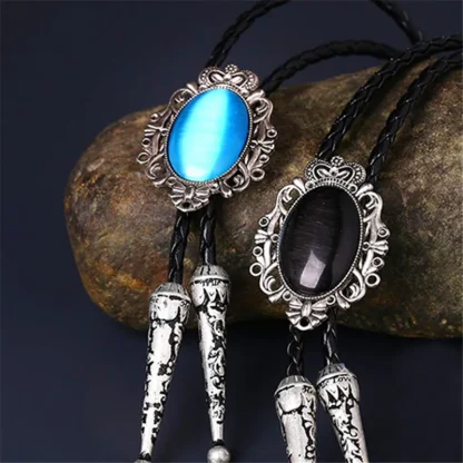 Elegant Vintage-style Bolo Tie with Gemstone-like - Image 15