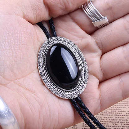 Luxury Gemstone-like Bolo Tie with Oval Shaped - Image 6