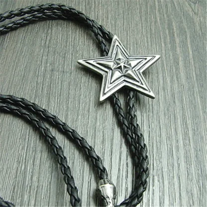 Western Tie with Five-pointed Star Pendant - Image 10