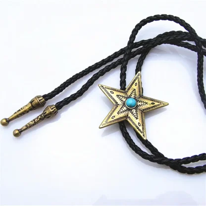 Dapper Western Tie with Star Design - Image 5