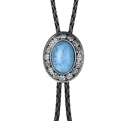 Formal Bolo Tie with Decorative Edge Design