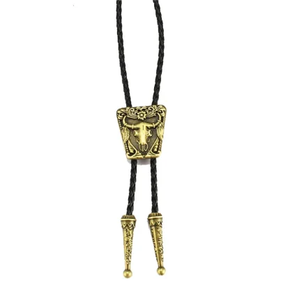 Casual Western Tie with Bull Head Emboss - Image 5