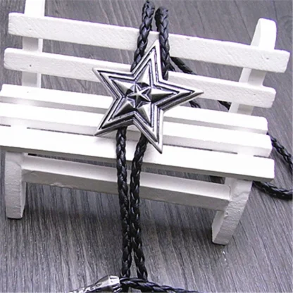 Western Tie with Five-pointed Star Pendant - Image 5