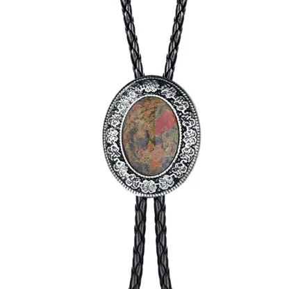 Formal Bolo Tie with Decorative Edge Design - Image 7
