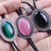 Luxury Gemstone-like Bolo Tie with Oval Shaped - Image 2