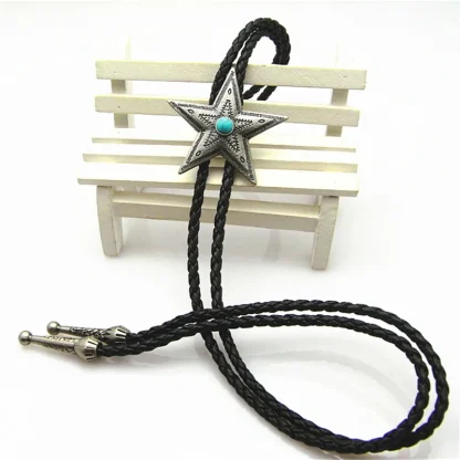 Dapper Western Tie with Star Design - Image 4