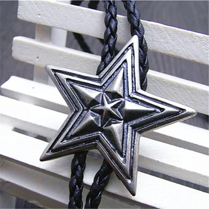 Western Tie with Five-pointed Star Pendant - Image 4