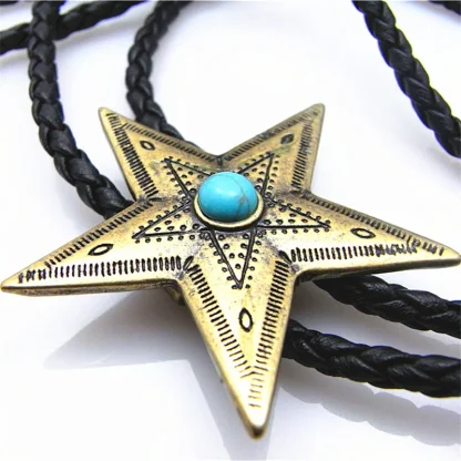Dapper Western Tie with Star Design - Image 6