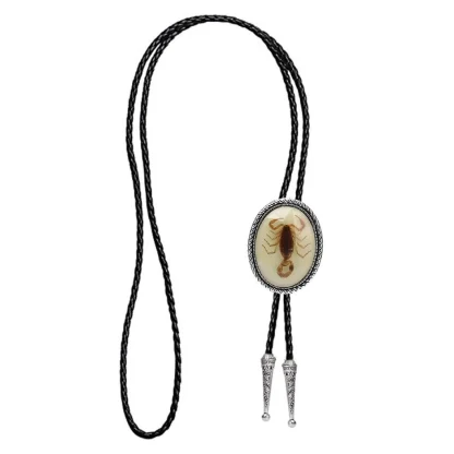 Retro Western Tie with Silhouette Scorpion - Image 4