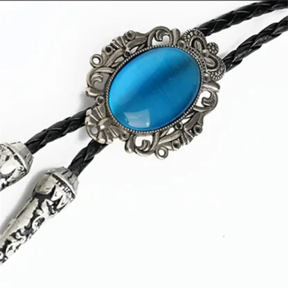Elegant Vintage-style Bolo Tie with Gemstone-like - Image 3