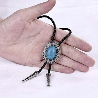 Formal Bolo Tie with Decorative Edge Design - Image 5