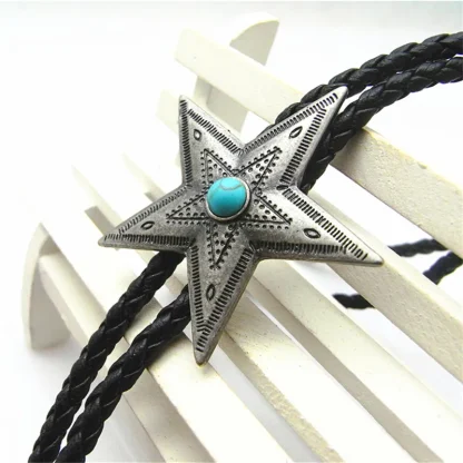 Dapper Western Tie with Star Design - Image 3