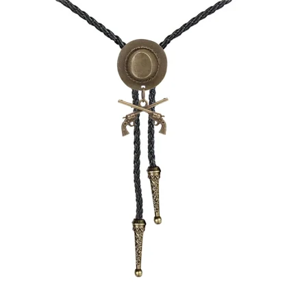 Retro Gun and Hat Western Tie for Rodeo - Image 3