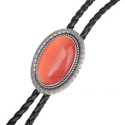 Luxury Gemstone-like Bolo Tie with Oval Shaped - Image 7