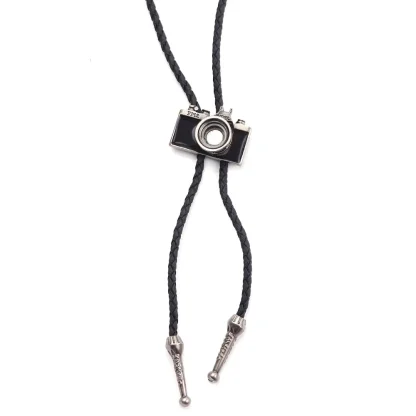 Vintage-inspired Camera Pendant Bolo Tie - Image 6