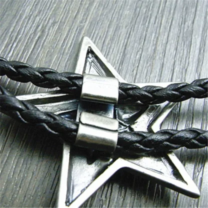 Western Tie with Five-pointed Star Pendant - Image 8