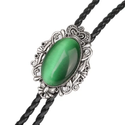 Elegant Vintage-style Bolo Tie with Gemstone-like - Image 6
