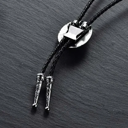 Formal Bolo Tie with Decorative Edge Design - Image 4