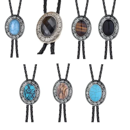 Retro Western Tie with Bull Head Pendant - Image 14