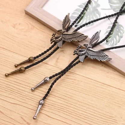 Vintage-inspired Camera Pendant Bolo Tie - Image 3