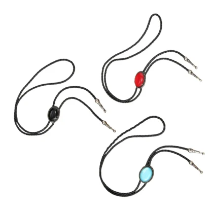 Turquoise Elegant Bolo Tie with Oval Shape - Image 8