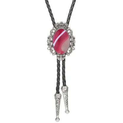 Elegant Vintage-style Bolo Tie with Gemstone-like - Image 10