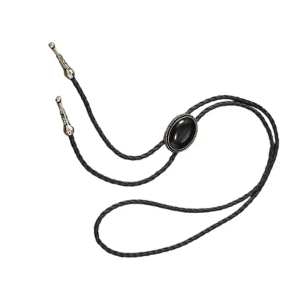 Turquoise Elegant Bolo Tie with Oval Shape - Image 5