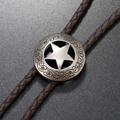 Star Western Tie with Hollow Out Design - Image 5