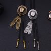 Cowboy Hat Western Tie with Feather Dangle - Image 7