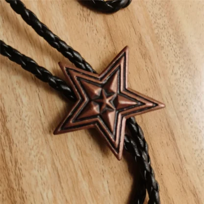 Western Tie with Five-pointed Star Pendant - Image 13