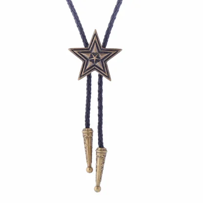 Western Tie with Five-pointed Star Pendant