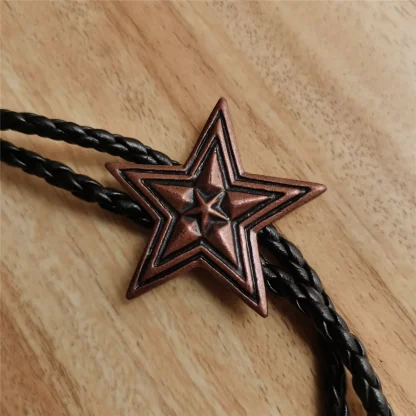 Western Tie with Five-pointed Star Pendant - Image 12