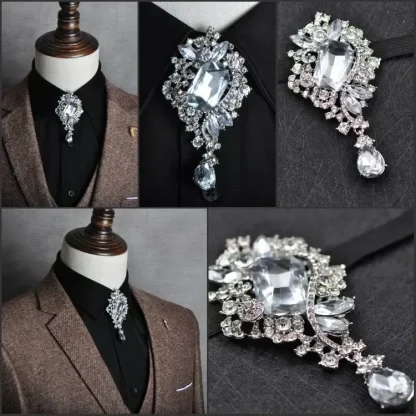 Luxury Bolo Tie with Rhinestone-inpsired Decor - Image 8