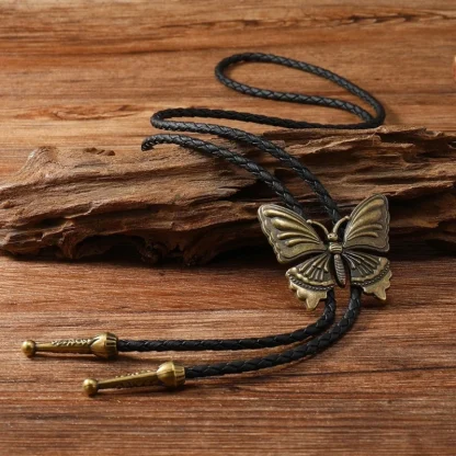 Adjustable Bolo Tie with Butterfly Design - Image 4
