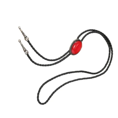 Turquoise Elegant Bolo Tie with Oval Shape - Image 3