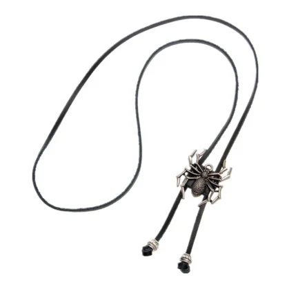 Adjustable Bolo Tie with Spider Shaped Pendant - Image 2