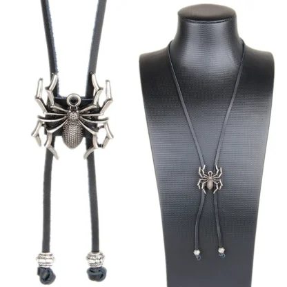 Adjustable Bolo Tie with Spider Shaped Pendant - Image 6