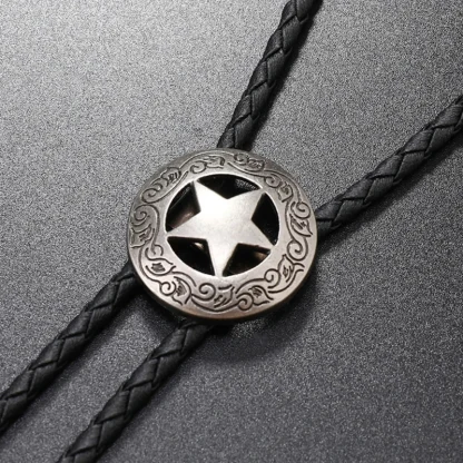 Star Western Tie with Hollow Out Design