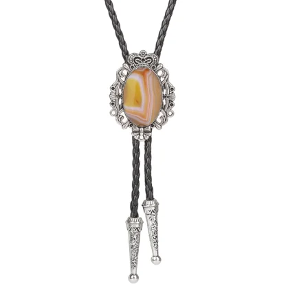 Elegant Vintage-style Bolo Tie with Gemstone-like - Image 11