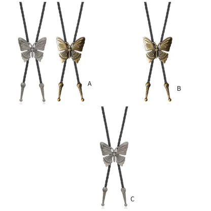 Adjustable Bolo Tie with Butterfly Design - Image 2