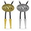 Western Tie with Cultural Embossed Design - Image 2
