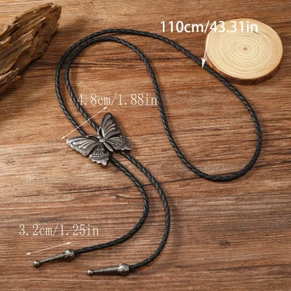 Adjustable Bolo Tie with Butterfly Design - Image 6